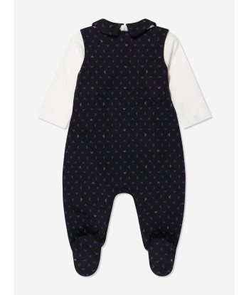 Emporio Armani Baby Boys Babygrow Gift Set In Navy pas cheres