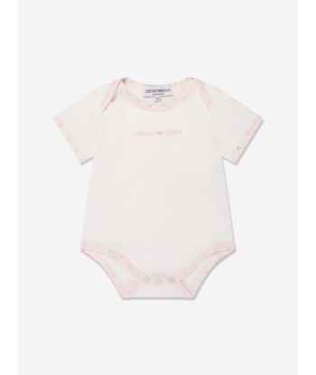 Emporio Armani Baby Girls Bodysuit Gift Set (2 Piece) In Pink rembourrage situé sous