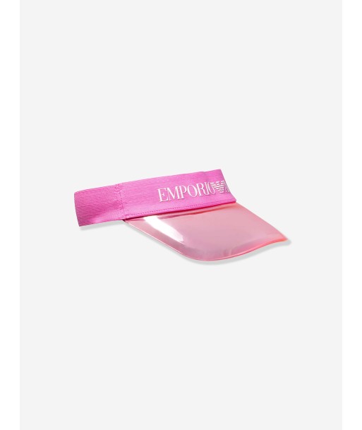 Emporio Armani Girls Logo Sun Visor In Pink des créatures d'habitude