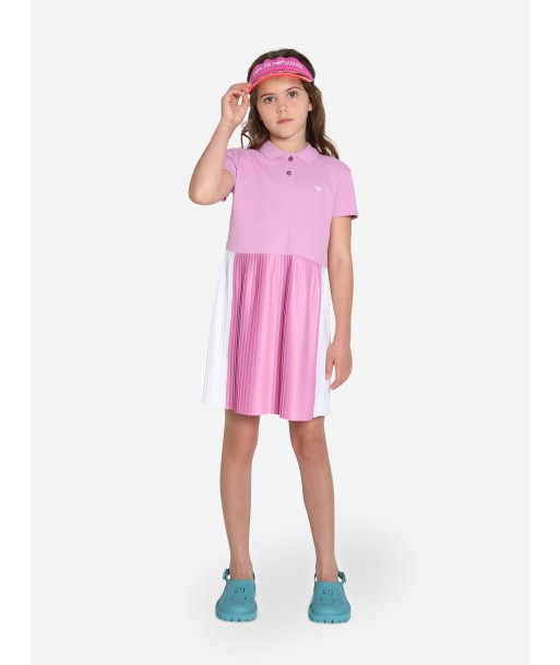 Emporio Armani Girls Pleated Dress In Pink à prix réduit toute l'année