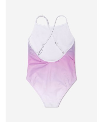 Emporio Armani Girls Logo Swimsuit In Pink acheter en ligne