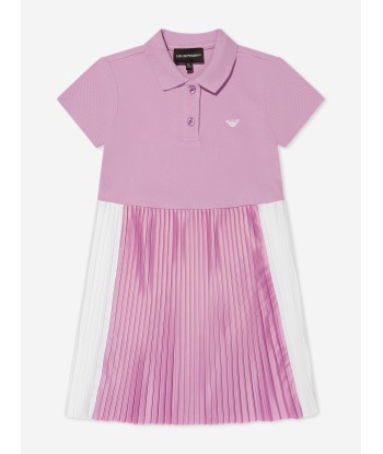 Emporio Armani Girls Pleated Dress In Pink à prix réduit toute l'année