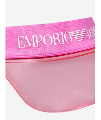 Emporio Armani Girls Logo Sun Visor In Pink des créatures d'habitude