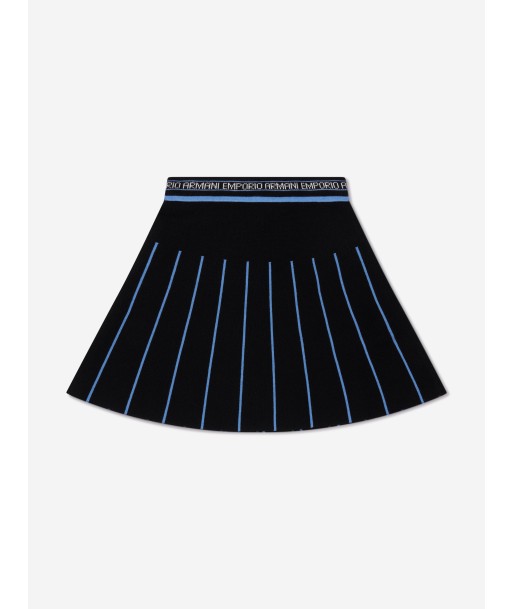 Emporio Armani Girls Pleated Skirt In Navy pas cher