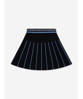 Emporio Armani Girls Pleated Skirt In Navy pas cher