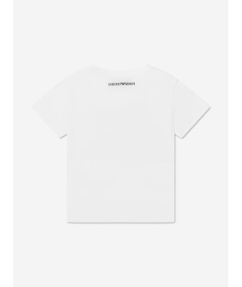 Emporio Armani Girls Logo T-Shirt In White l'évolution des habitudes 