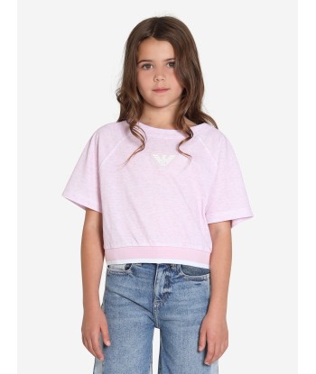 Emporio Armani Girls Logo T-Shirt In Pink À commander