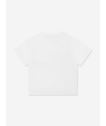 Emporio Armani Boys Logo T-Shirt In White rembourrage situé sous