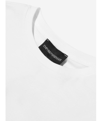 Emporio Armani Girls Logo T-Shirt In White l'évolution des habitudes 