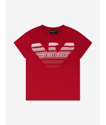 Emporio Armani Boys 2 Piece Logo T-Shirt Set In Red Faites des économies