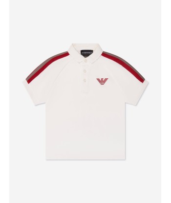 Emporio Armani Boys Logo Polo Shirt In White sélection de produits