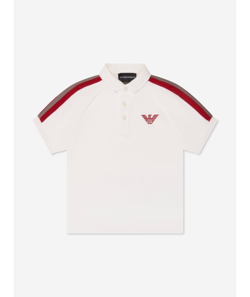 Emporio Armani Boys Logo Polo Shirt In White sélection de produits