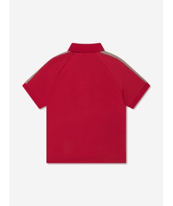 Emporio Armani Boys Logo Polo Shirt In Red de la marque