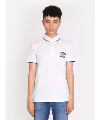 Emporio Armani Boys Logo Polo Shirt In White pas cheres