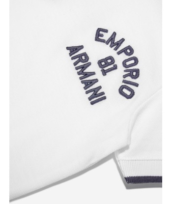 Emporio Armani Boys Logo Polo Shirt In White pas cheres