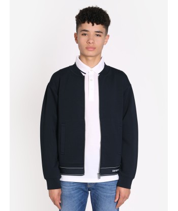 Emporio Armani Boys Zip Up Jacket In Navy est présent 