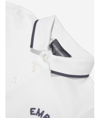 Emporio Armani Boys Logo Polo Shirt In White pas cheres