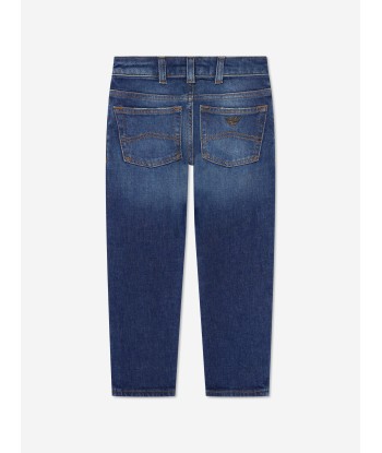 Emporio Armani Boys Denim Jeans In Blue à prix réduit toute l'année