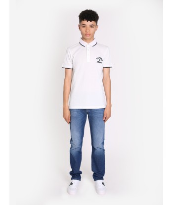 Emporio Armani Boys Logo Polo Shirt In White pas cheres