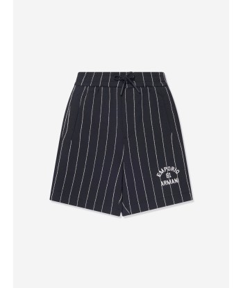 Emporio Armani Boys Striped Shorts In Navy Venez découvrir notre 