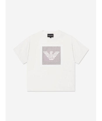 Emporio Armani Boys Logo T-Shirt In White Les êtres humains sont 