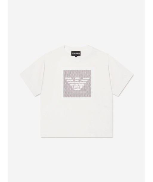 Emporio Armani Boys Logo T-Shirt In White Les êtres humains sont 