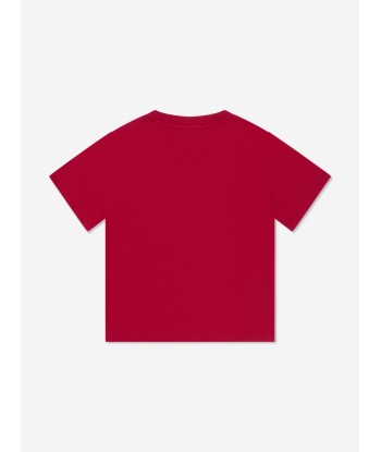 Emporio Armani Boys Logo T-Shirt In Red pas cher 