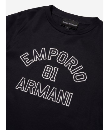 Emporio Armani Boys Logo T-Shirt In Navy En savoir plus