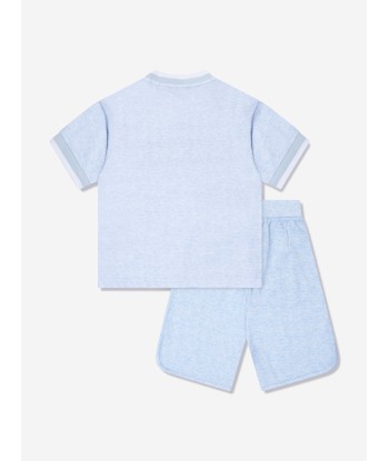 Emporio Armani Boys T-Shirt And Shorts Set In Blue sur le site 