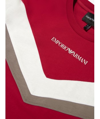 Emporio Armani Boys Chevron T-Shirt In Red Venez découvrir notre 