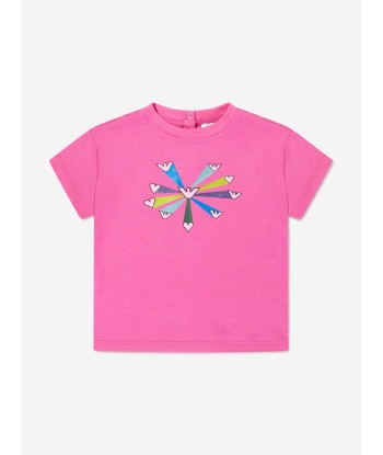 Emporio Armani Baby Girls Logo Print T-Shirt In Pink france