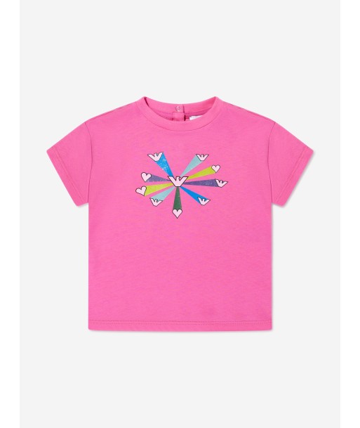 Emporio Armani Baby Girls Logo Print T-Shirt In Pink france