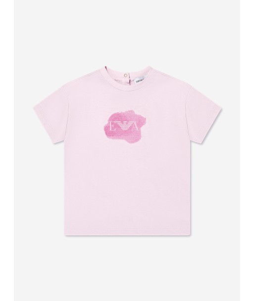 Emporio Armani Baby Girls Logo T-Shirt In Pink Véritable concentré