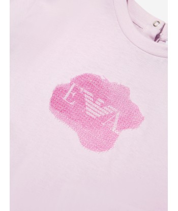 Emporio Armani Baby Girls Logo T-Shirt In Pink Véritable concentré