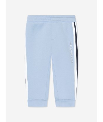 Emporio Armani Baby Boys Logo Joggers In Blue en ligne