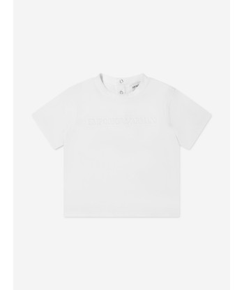 Emporio Armani Baby Boys Logo T-Shirt In White Le MVP de beaucoup