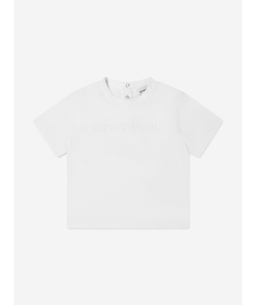 Emporio Armani Baby Boys Logo T-Shirt In White Le MVP de beaucoup