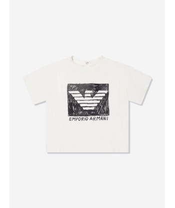 Emporio Armani Baby Boys T-Shirt And Shorts Set In White vous aussi creer 