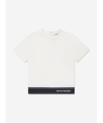 Emporio Armani Baby Boys T-Shirt And Shorts Set In White votre