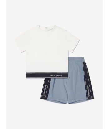 Emporio Armani Baby Boys T-Shirt And Shorts Set In White outlet