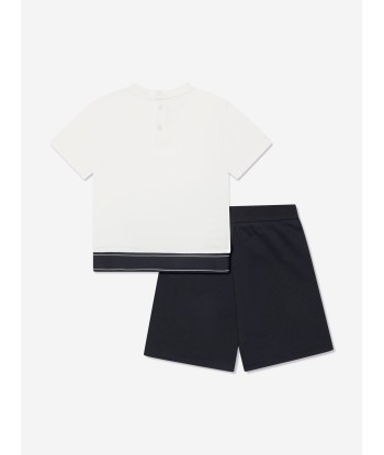 Emporio Armani Baby Boys T-Shirt And Shorts Set In White votre