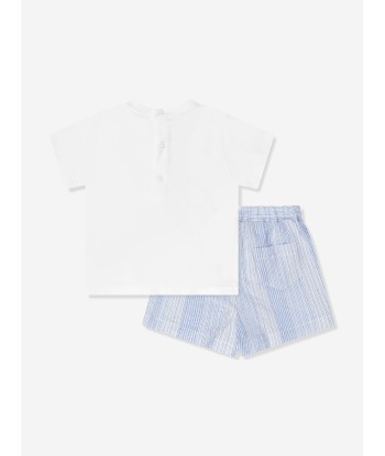 Emporio Armani Baby Boys T-Shirt And Shorts Set In Blue offre 