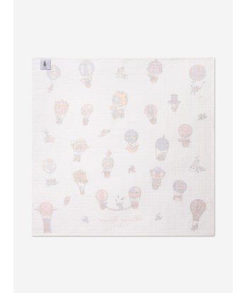 Atelier Choux Baby Pastel Circus Swaddle in White les muscles