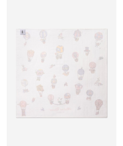 Atelier Choux Baby Pastel Circus Swaddle in White les muscles