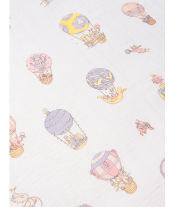 Atelier Choux Baby Pastel Circus Swaddle in White les muscles