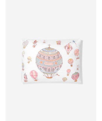 Atelier Choux Kids Hot Air Balloons Satin Cushion in White vente chaude votre 