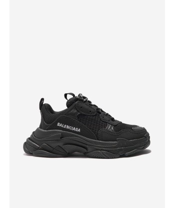 Balenciaga Kids Triple S Trainers in Black les muscles