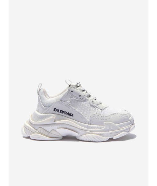 Balenciaga Kids Triple S Trainers in White commande en ligne