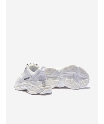 Balenciaga Kids Triple S Trainers in White commande en ligne