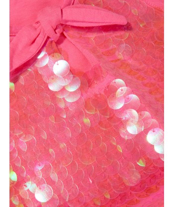 Billieblush Girls Sequin Sleeveless Dress in Pink est présent 